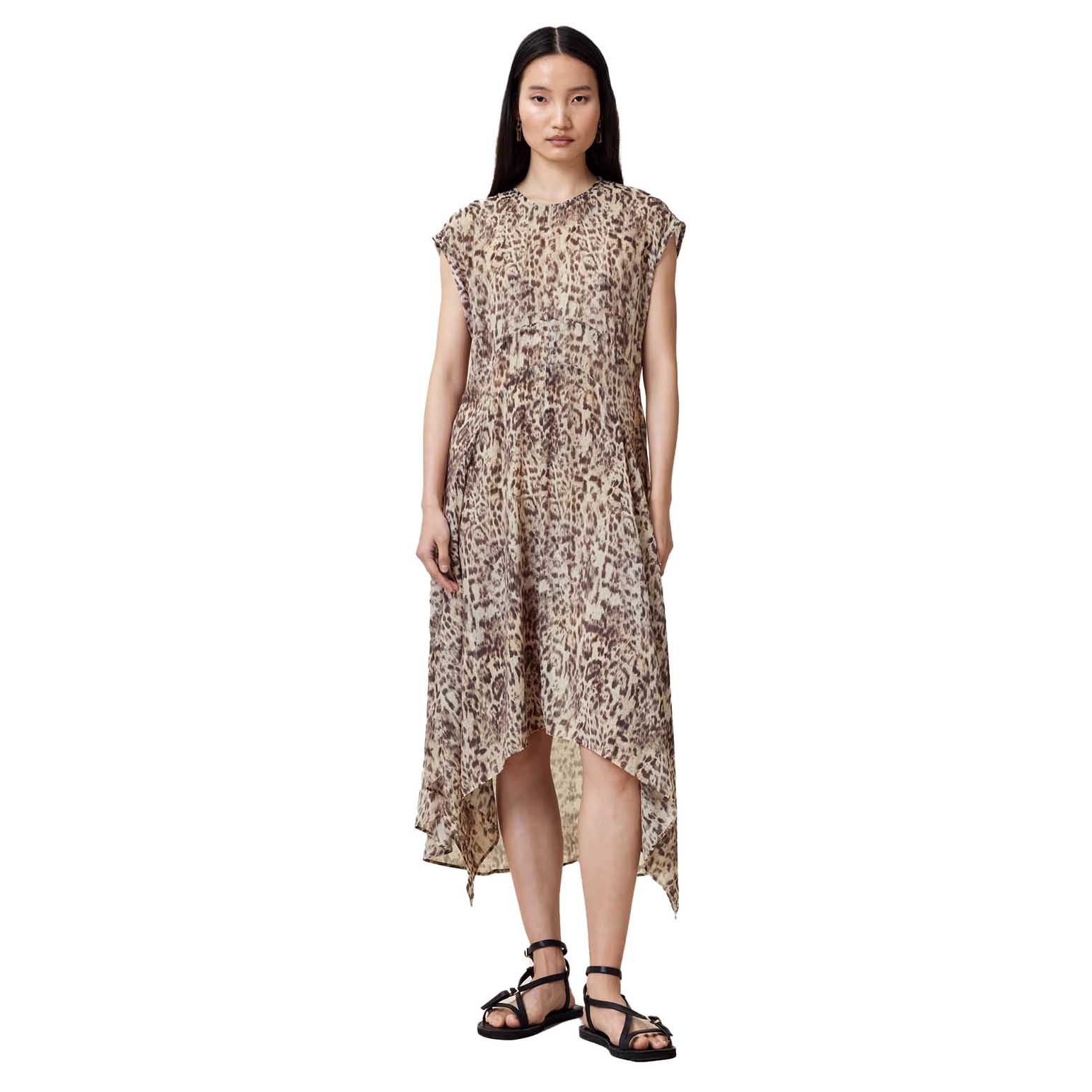 AllSaints Arwen Leopard Print Dress